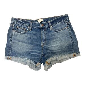 J. Crew Factory Blue Jean Rolled Shorts Size 27 EUC Classic Coastal Grandma